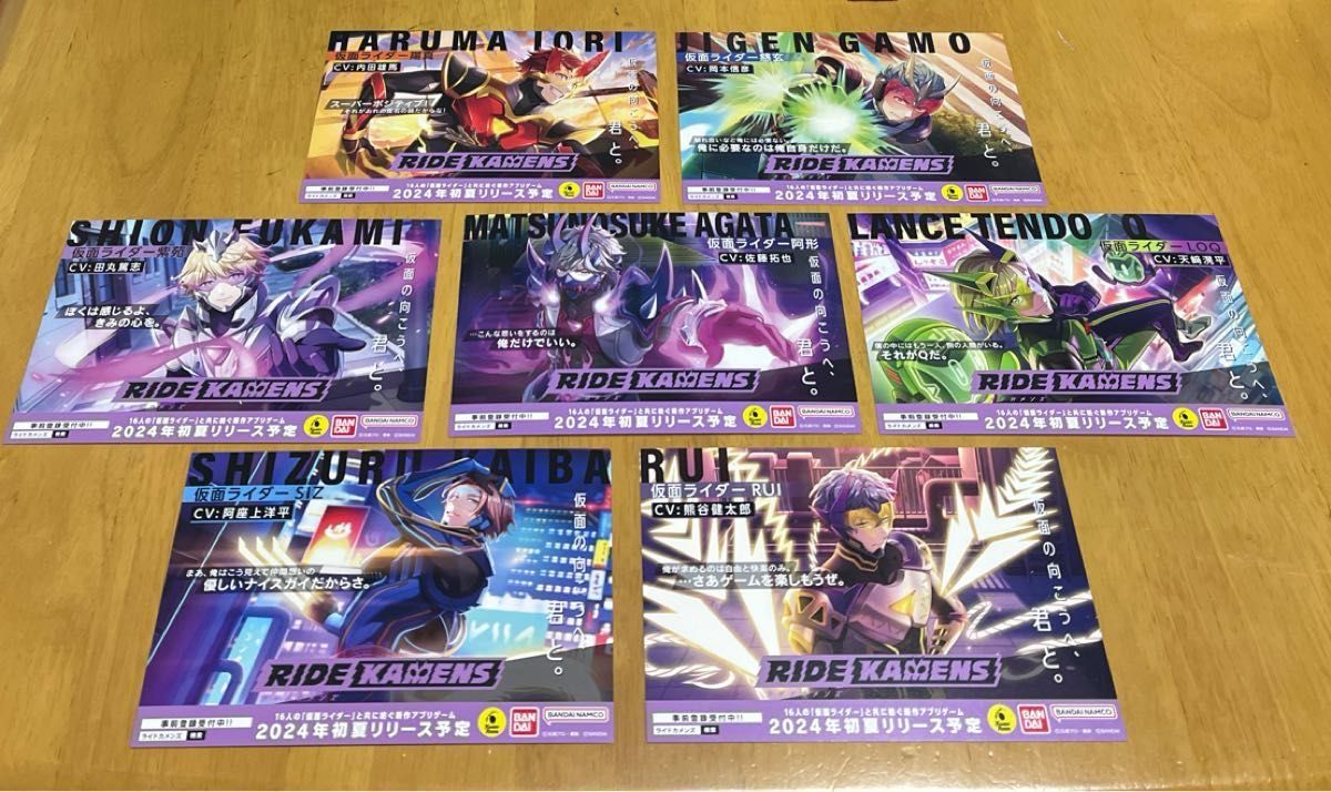 全16種 コンプ ライドカメンズ ポストカード　アニメジャパン 2024 コンプリート　オフィシャルガイドブック付き