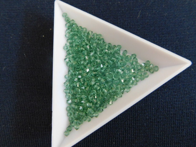 2816△未使用 チェコビーズ M.C.GLASS BEADS TURMALINE トルマリン SUPERIOR CRYSTAL_画像2