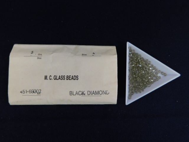 2925△未使用 チェコビーズ M.C.GLASS BEADS BLACK DIAMOND ブラックダイヤモンド SUPERIOR CRYSTAL_画像1