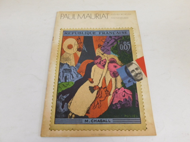 3032^ that time thing PAUL MAURIAT paul (pole) *mo- rear Tour pamphlet 1969 year ticket half ticket attaching 
