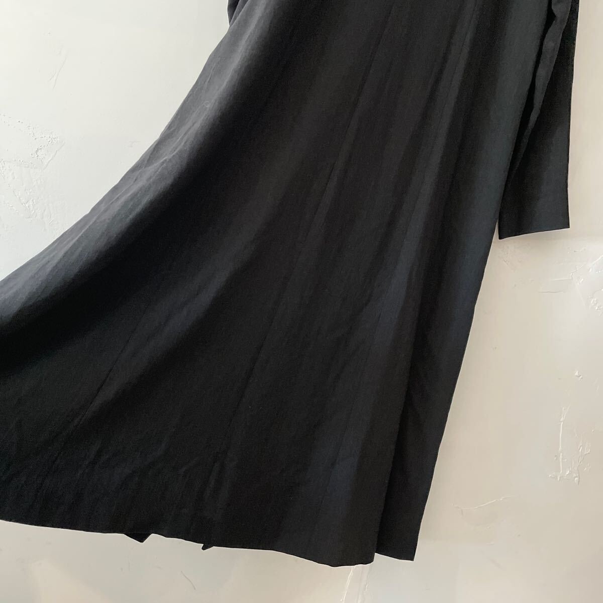  Jurgen Lehl длинный One-piece 4 макси длина длинное пальто шерсть чёрный черный темно-серый M размер длинный рукав JURGEN LEHL no color шерсть 