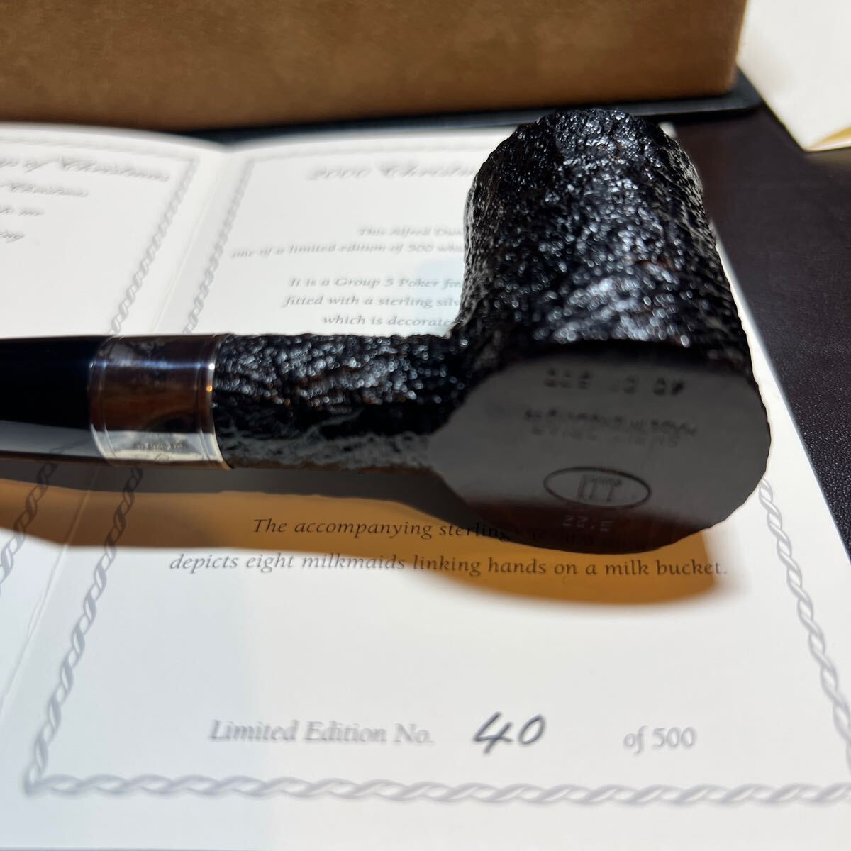 DUNHILL ダンヒル パイプ喫煙具 Christmas2000 EightMaids a milking No.40 希少限定品 limited pipes 未使用品 ビリヤードパイプの画像2