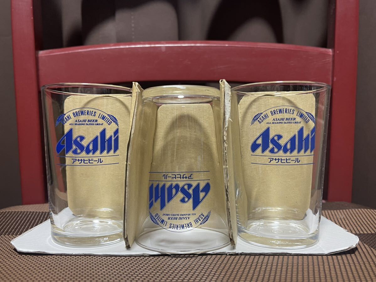 長期保管 未使用 非売品 昭和レトロ コレクション アサヒビール 6型グラス 町中華 Asahi コップ の画像2