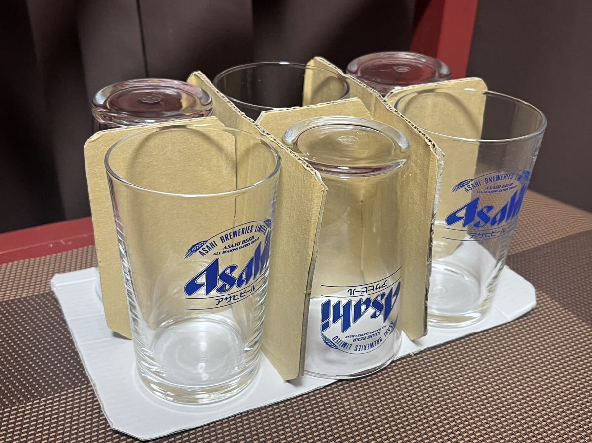 長期保管 未使用 非売品 昭和レトロ コレクション アサヒビール 6型グラス 町中華 Asahi コップ の画像1
