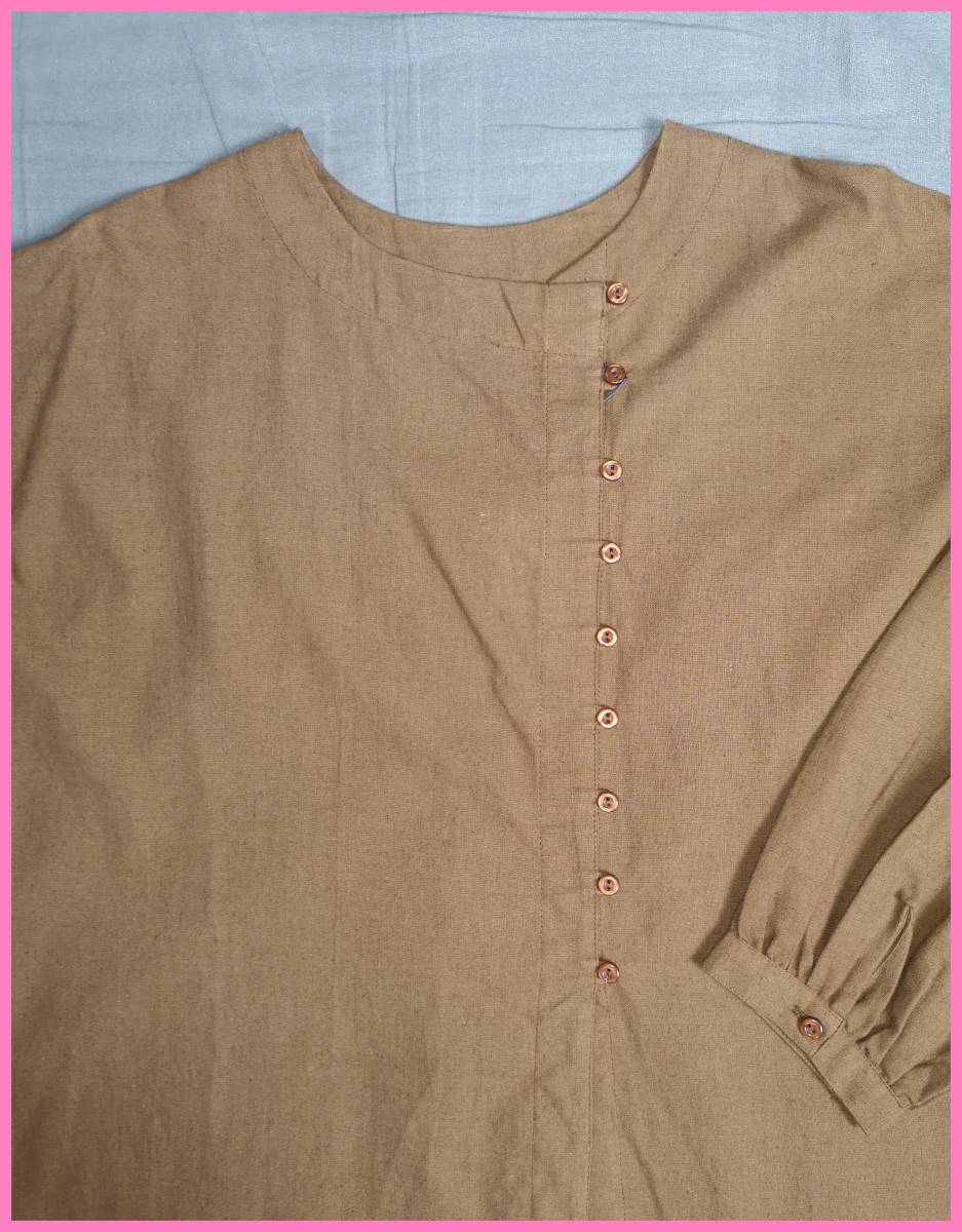 WB‐34☆春秋☆新品☆送料込み☆即決☆ナチュラル系☆綿麻混☆ジャケット☆M~Lサイズ☆ブラウン☆ゆったり WB‐34☆春秋☆新品☆送料込み☆即決☆ナチュラル系☆綿麻混☆ジャケット☆M~Lサイズ☆ブラウン☆ゆったり
