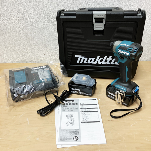 【未使用品】Makita/マキタ 充電式 TD173DRGX インパクトドライバ 18V6Ah バッテリ2本 充電器 ケース付_画像1