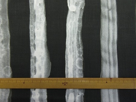 綿100 平織 ストライプ ワンピース ブラウス 薄地 巾115cm 長4m 黒 グレー [m659]の画像4