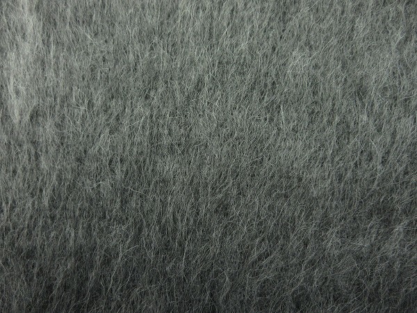 イタリア ウール混 モヘア コート ジャケット 厚地 巾148cm 長3m グレー [m668]の画像3