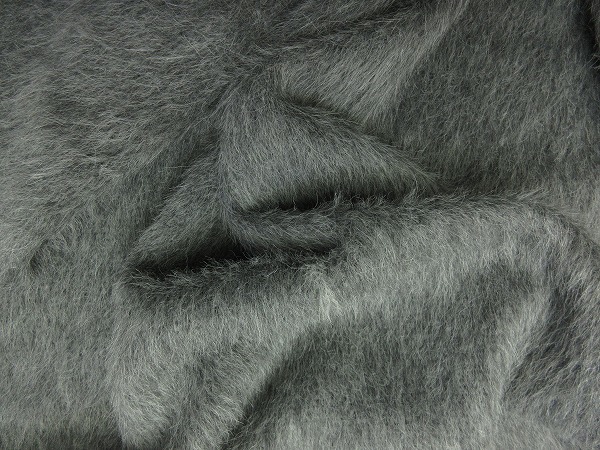 イタリア ウール混 モヘア コート ジャケット 厚地 巾148cm 長3m グレー [m668]の画像5