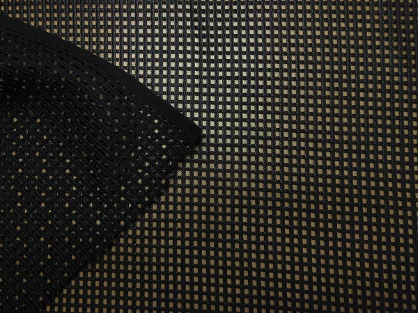 ポリ100 メッシュ 光沢加工 ワンピース ドレス 薄地 巾112cm 長4m 黒 [m716]の画像2
