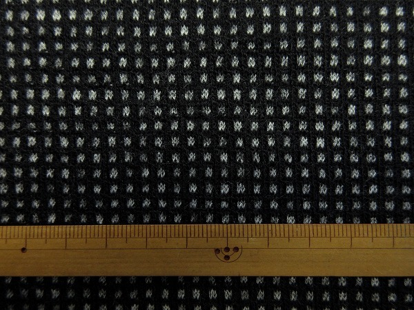 ウール100 圧縮接結ウールニット ドット ジャケット 厚地 巾125cm 長4m 黒 [m744]の画像3
