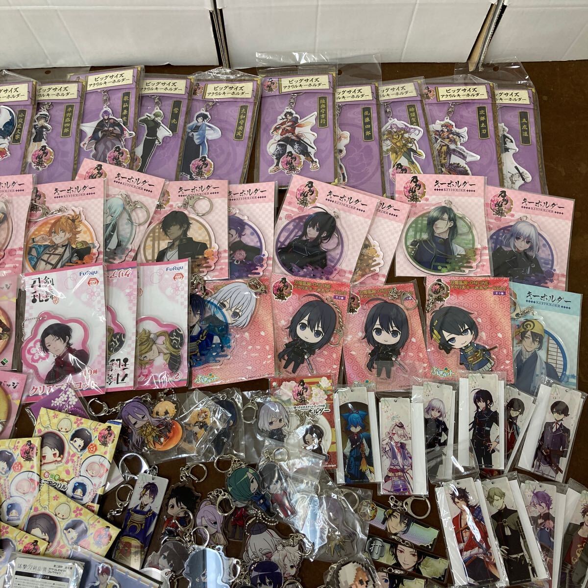 RK081) Touken Ranbu can badge acrylic fiber key holder stand Raver strap etc. goods large amount set set sale present condition goods 