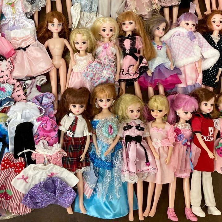 RK082) Junk put on . change doll doll large amount set set sale Takara Tommy Mattel OIKE oo ike Licca-chan Jenny small articles costume retro have 