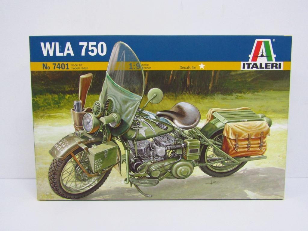 ITALERI イタレリ 1/9 アメリカ陸軍 軍用バイク WLA 750 プラモデル 未組立品 ◆ TY14265の画像1