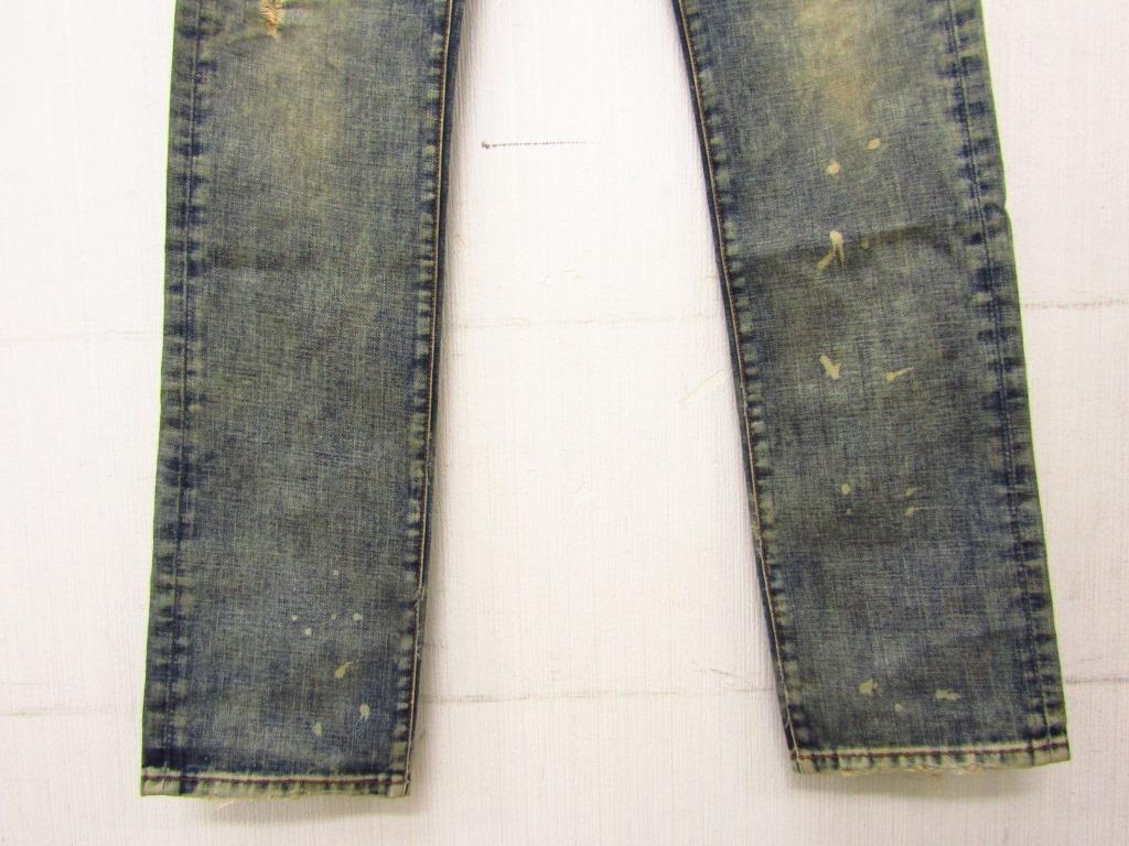 Dior Dior авария Denim брюки повреждение краска обработка USED обработка размер :28 * FG7099