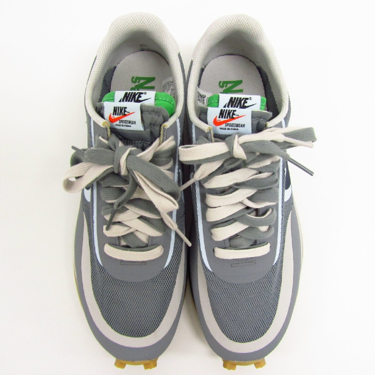 美品 CLOT × SACAI × NIKE LD WAFFLE ”Grey Obsidian/Cool Grey” DH3114-001 SIZE:27.5cm スニーカー 靴 〓A9810の画像3