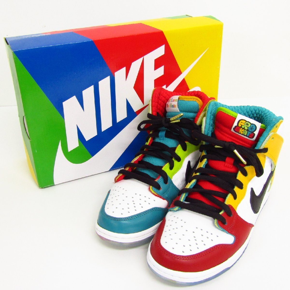FROSKATE × NIKE SB DUNK HIGH PRO QS ”All Love” DH7778-100 FROスケート × ナイキ SIZE:27.0cm スニーカー 靴 〓A9815の画像1