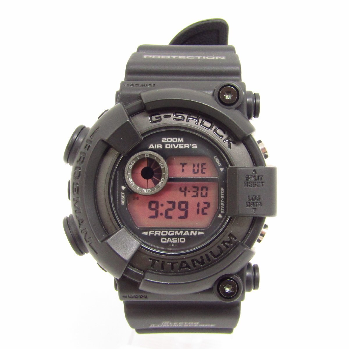 CASIO カシオ G-SHOCK ジーショック マスターオブG フロッグマン DW-8200BK-1JF デジタル クオーツ 腕時計▼AC24928_画像2