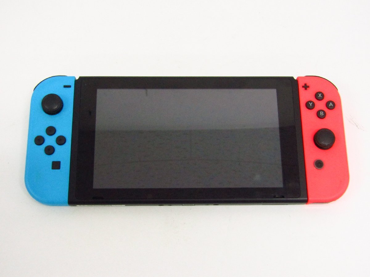 ニンテンドースイッチ 本体 Nintendo Switch Joy-Con(L) ネオンブルー/(R) ネオンレッド HAC-001 ※ジャンク品 ☆4154の画像1