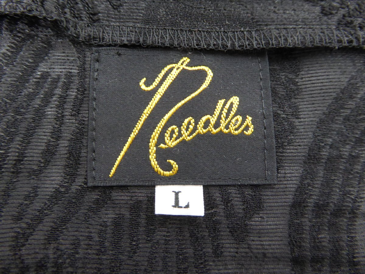 NEEDLES needle z cardigan black inscription :L men's ^WF2374