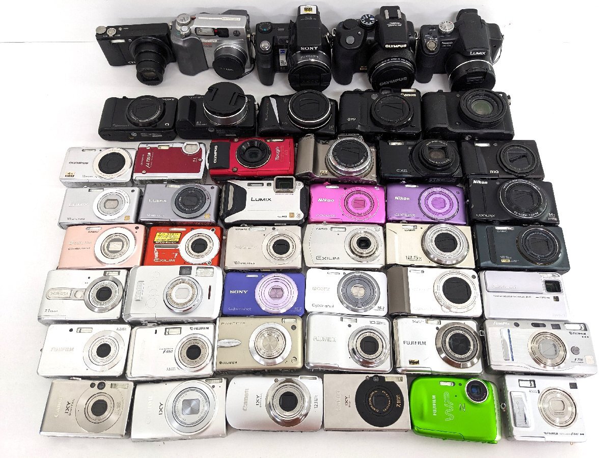 コンパクトデジタルカメラ コンデジ ジャンクカメラ Canon Nikon FUJIFILM SONY CASIO 他 46台 まとめ ※ジャンク《A9946の画像1