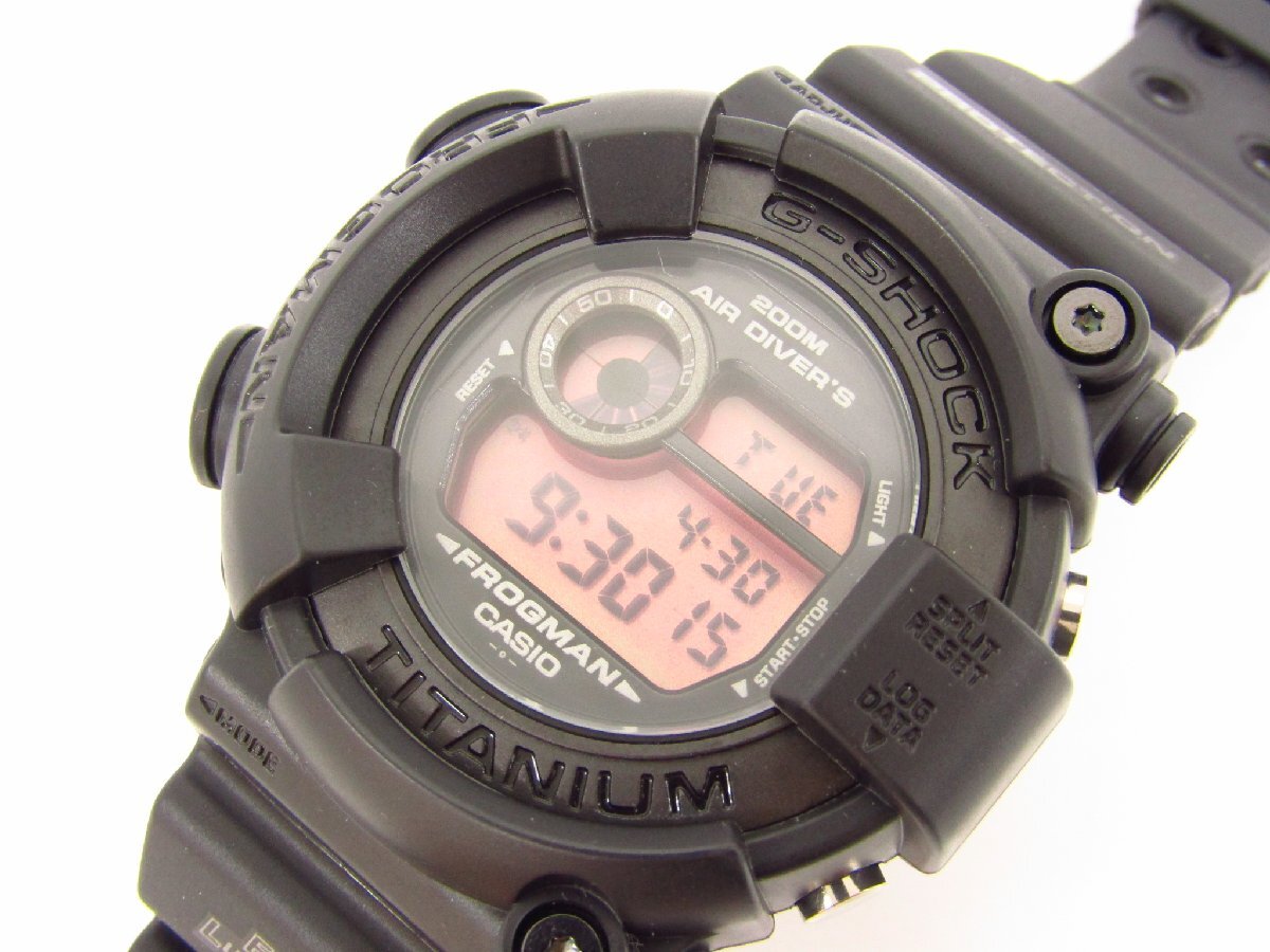 CASIO カシオ G-SHOCK ジーショック マスターオブG フロッグマン DW-8200BK-1JF デジタル クオーツ 腕時計▼AC24928_画像7