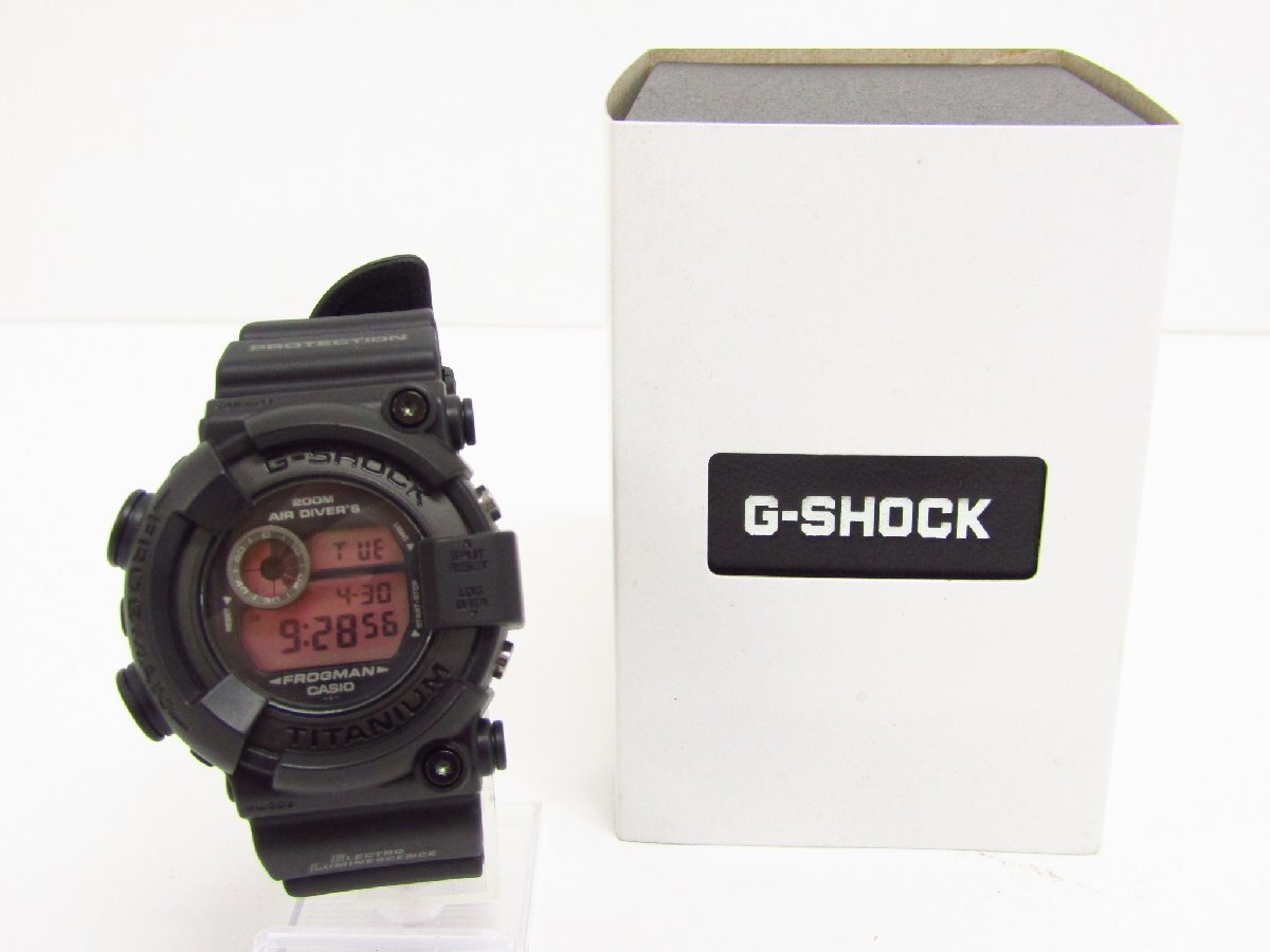 CASIO カシオ G-SHOCK ジーショック マスターオブG フロッグマン DW-8200BK-1JF デジタル クオーツ 腕時計▼AC24928_画像1