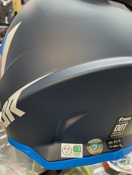 M size helmet THOR 22/23 SECTOR SG CHEV blue / light gray Japan special design [SG standard ][MFJ official recognition ] off-road regular imported goods WESTWOODMX