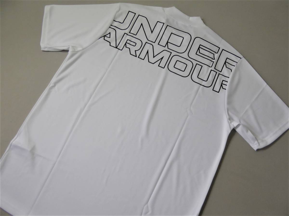 UNDER ARMOUR GOLF アンダーアーマー ゴルフ 吸汗速乾 抗菌防臭 ストレッチ モックネック半袖シャツ　XXL　白_画像1