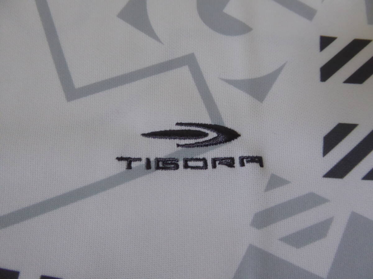 TIGORA GOLF ティゴラ ゴルフ 遮熱 吸水速乾 UVカット ストレッチ デカロゴ柄 モックネック半袖シャツ XL 白の画像4