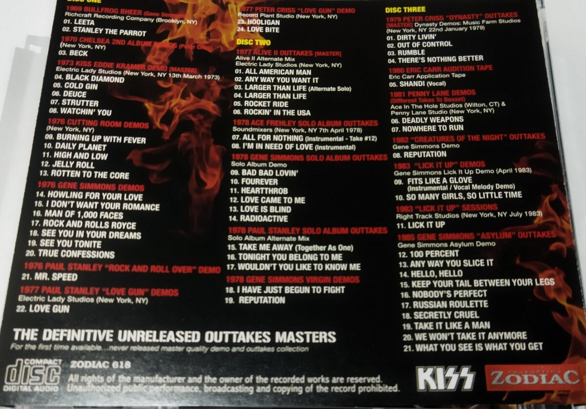 キッス アウトテイク 3CD Kiss The Definitive Unreleased Outtakes Mastersの画像2