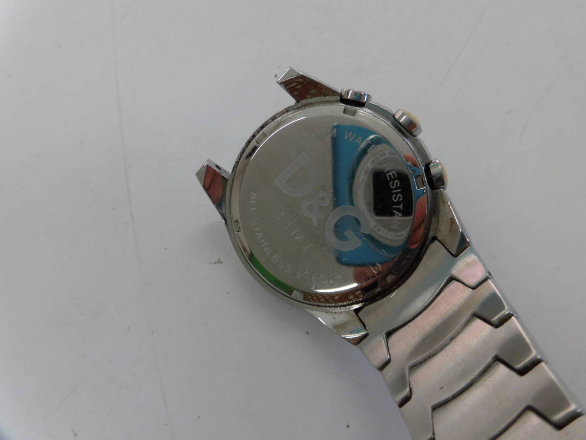 □ ドルチェ＆ガッパーナ D＆G TIME QZ メンズ腕時計 ２点 ジャンク品 □の画像4