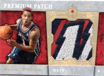 2006-07 UD Ultimate Collection Premium Patch Jersey Marcus Williams /50の画像1