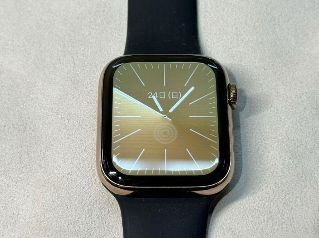 ☆即決 ゴールドステンレス Apple watch Series4 GPS+Cellular 44mm アップルウォッチ 464の画像1