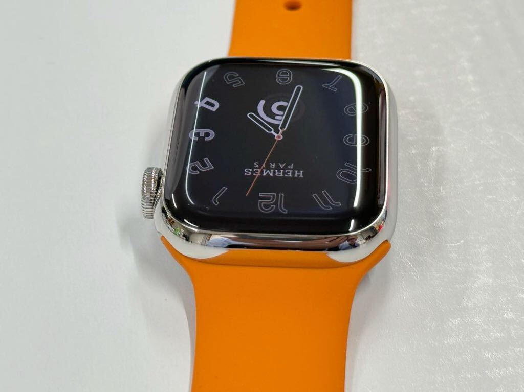 ☆即決 美品 Apple Watch series7 HERMES 41mm アップルウォッチ エルメス GPS+Cellular シルバーステンレス 心電図 シリーズ7 669の画像5