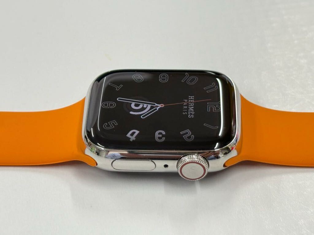 ☆即決 美品 Apple Watch series7 HERMES 41mm アップルウォッチ エルメス GPS+Cellular シルバーステンレス 心電図 シリーズ7 669の画像4