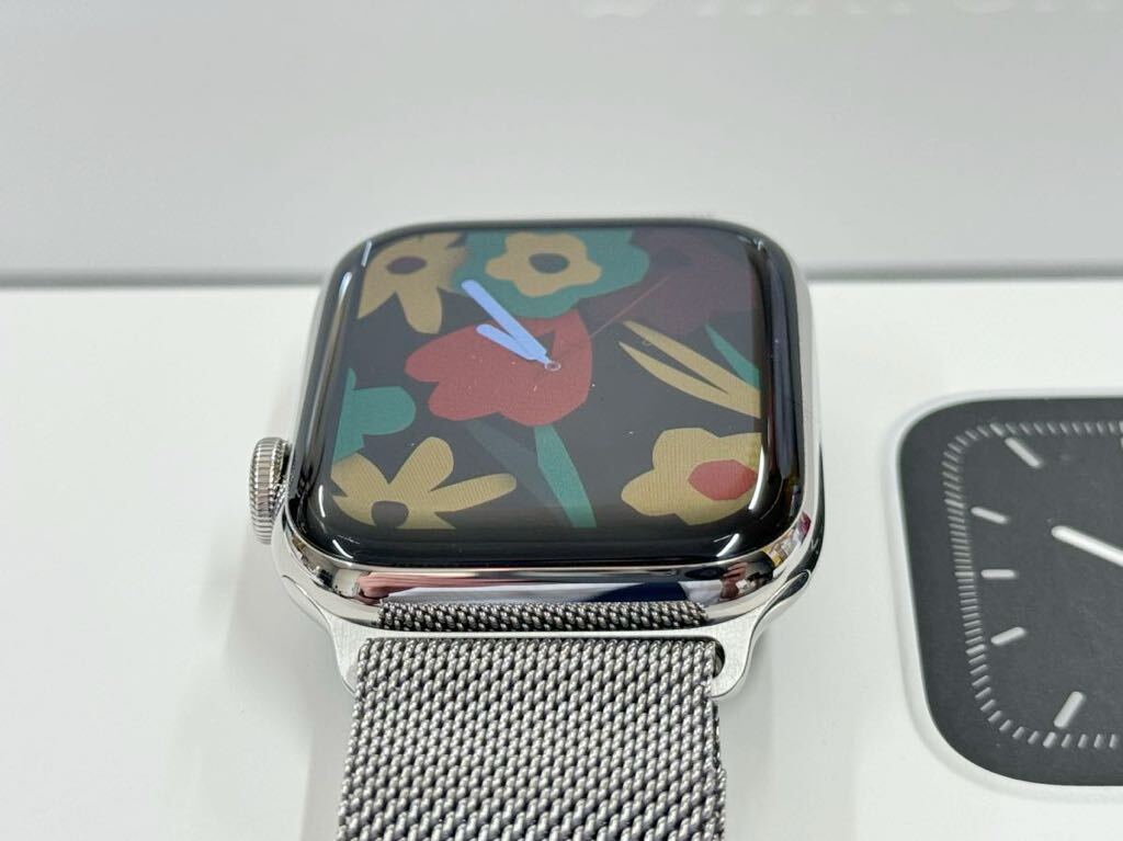 ☆即決 超美品 Apple watch Series5 44mm シルバーステンレス GPS+Cellular 常時点灯 ミラネーゼループ アップルウォッチ シリーズ5 794_画像5