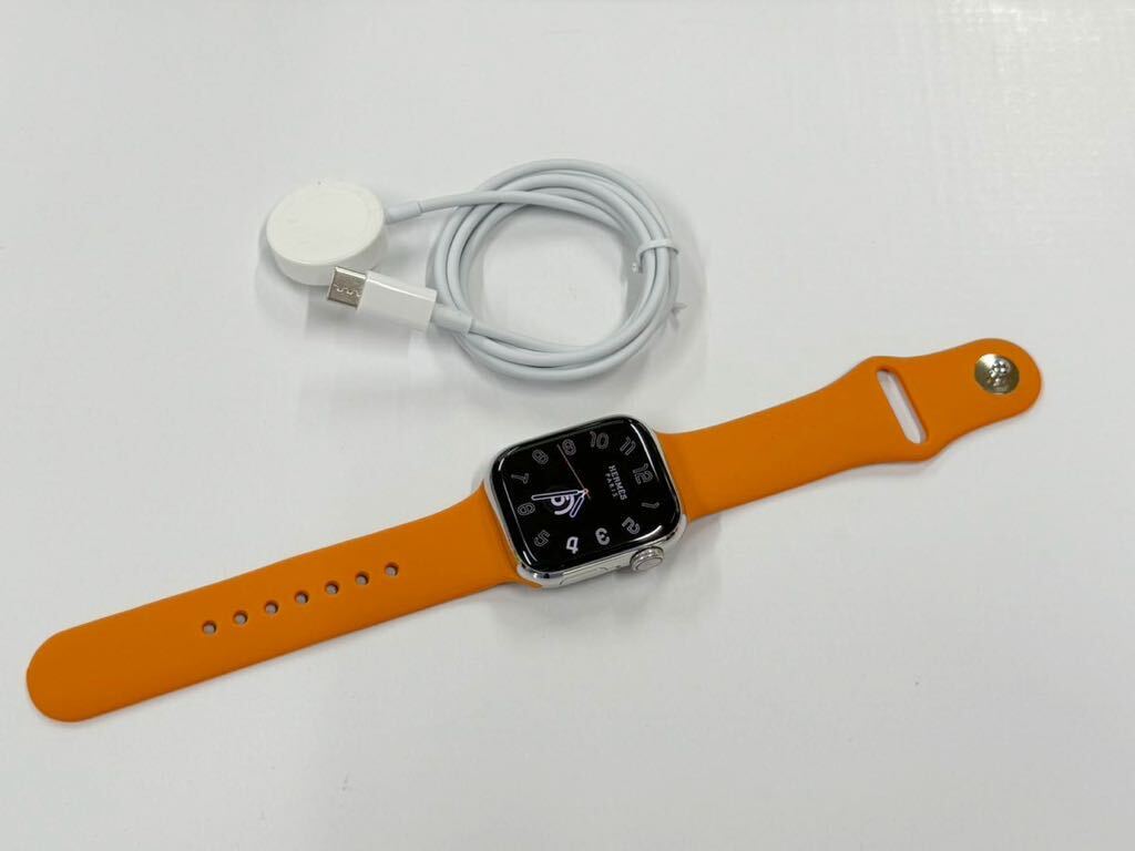 ☆即決 美品 Apple Watch series7 HERMES 41mm アップルウォッチ エルメス GPS+Cellular シルバーステンレス 心電図 シリーズ7 669の画像2