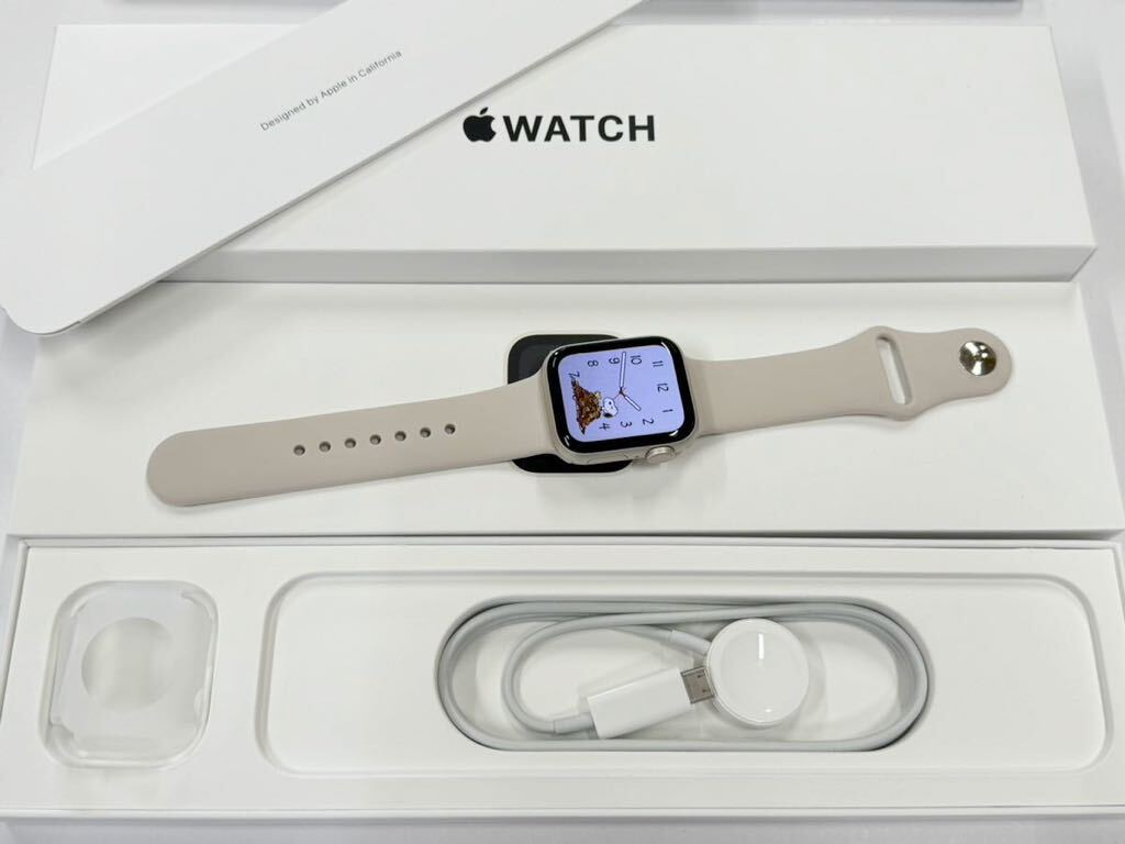 ☆即決 美品 ケア+ バッテリー100% Apple Watch SE2 40mm スターライトアルミニウム アップルウォッチ GPSモデル 747の画像2