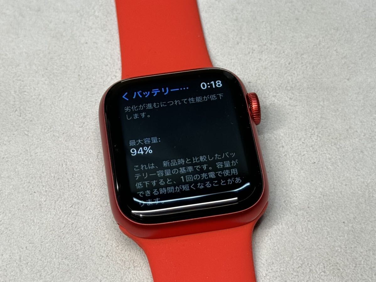 ☆即決 美品 バッテリー94％ RED Apple watch Series6 40mm レッドアルミニウム GPS+Cellular アップルウォッチ シリーズ6 594_画像8