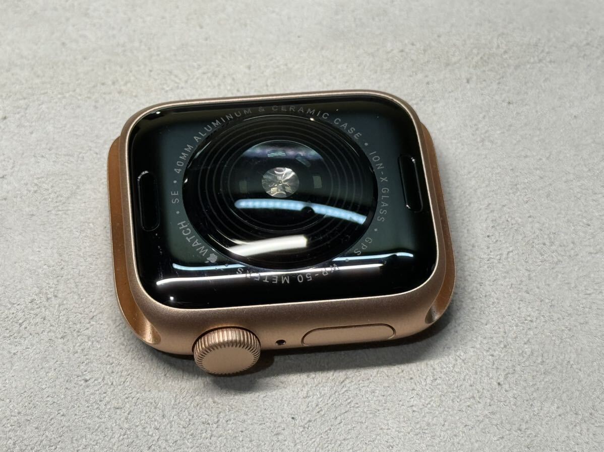 ☆即決 美品 バッテリー100％ 初めての方もオススメ Apple Watch SE 40mm ゴールドアルミニウム アップルウォッチ GPSモデル 608の画像7