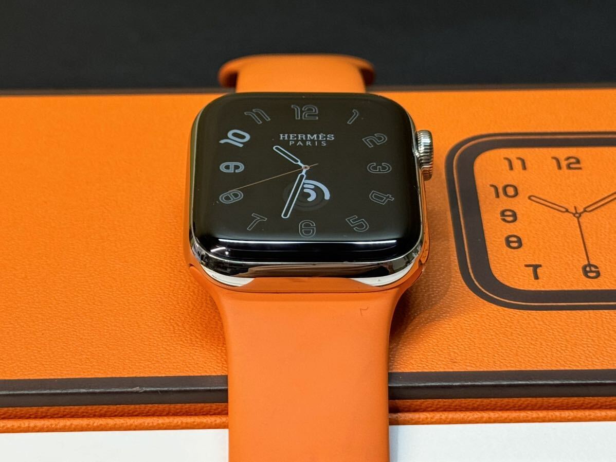 ☆即決 美品 100% HERMESバンド Apple Watch series6 HERMES 40mm アップルウォッチ エルメス GPS+Cellular ステンレス シリーズ6 685の画像3