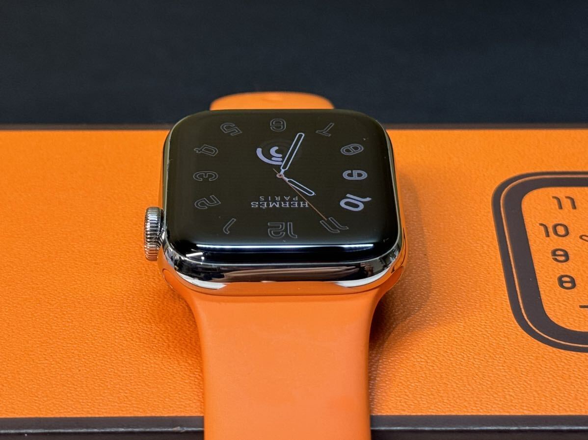 ☆即決 美品 100% HERMESバンド Apple Watch series6 HERMES 40mm アップルウォッチ エルメス GPS+Cellular ステンレス シリーズ6 685の画像5