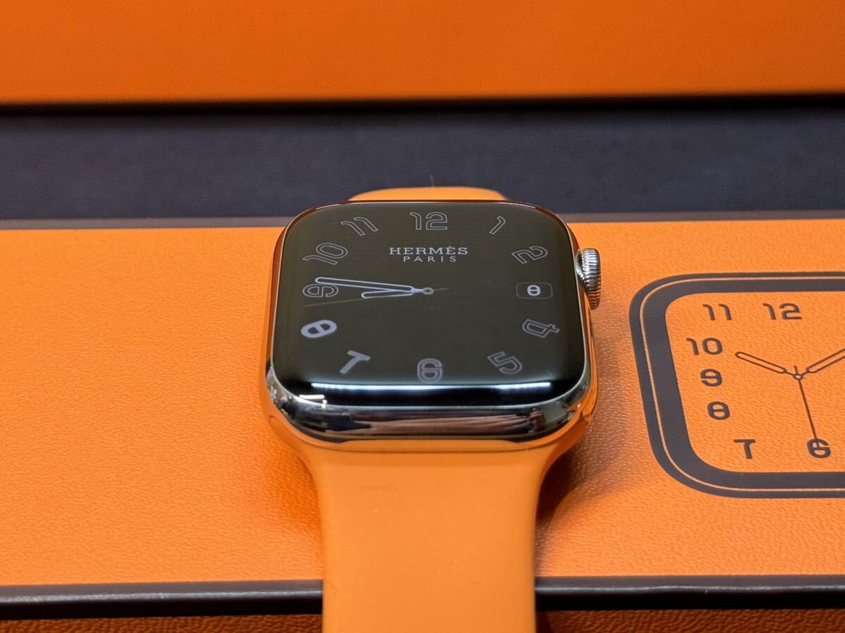 ★即決 美品 Apple Watch series7 HERMES 45mm アップルウォッチ エルメス GPS+Cellular シルバーステンレス シリーズ7 698の画像3