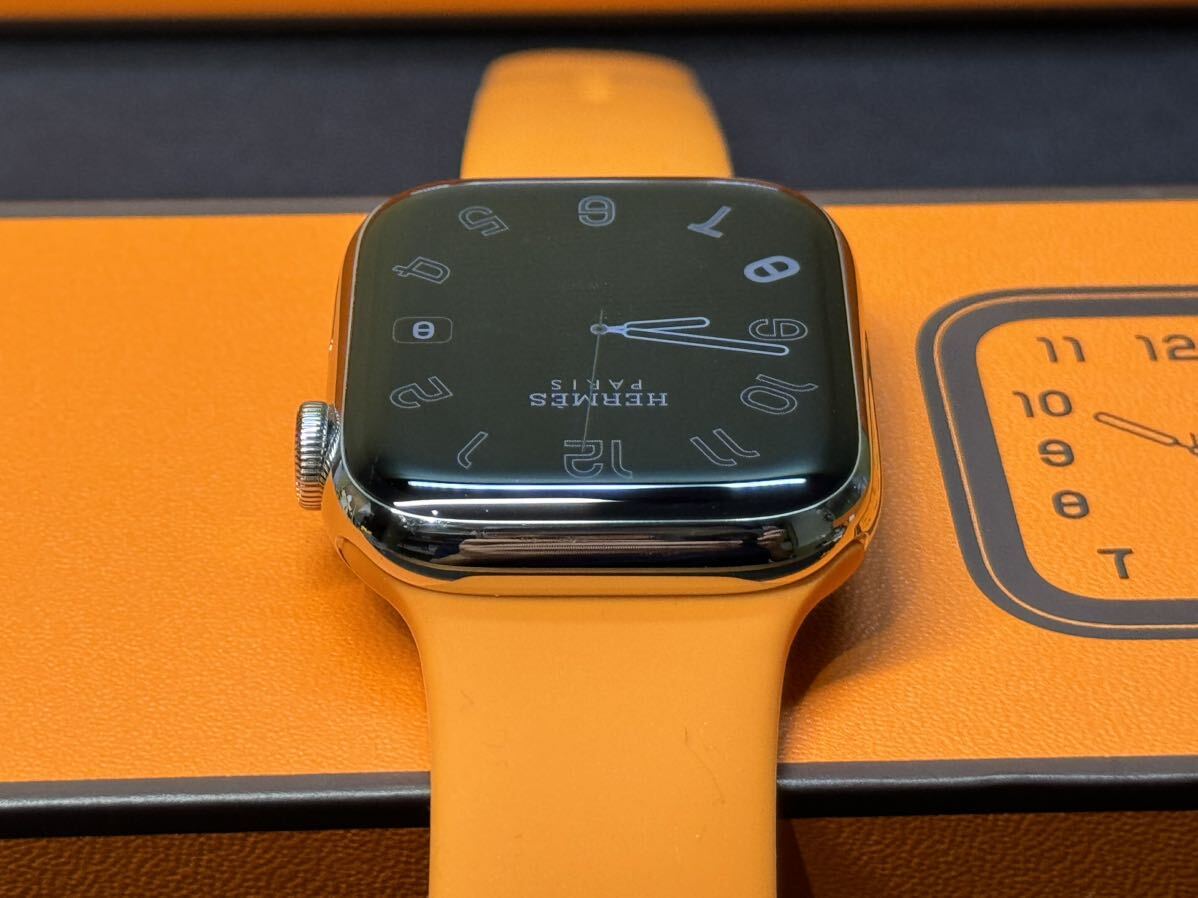 ★即決 美品 Apple Watch series7 HERMES 45mm アップルウォッチ エルメス GPS+Cellular シルバーステンレス シリーズ7 698の画像5