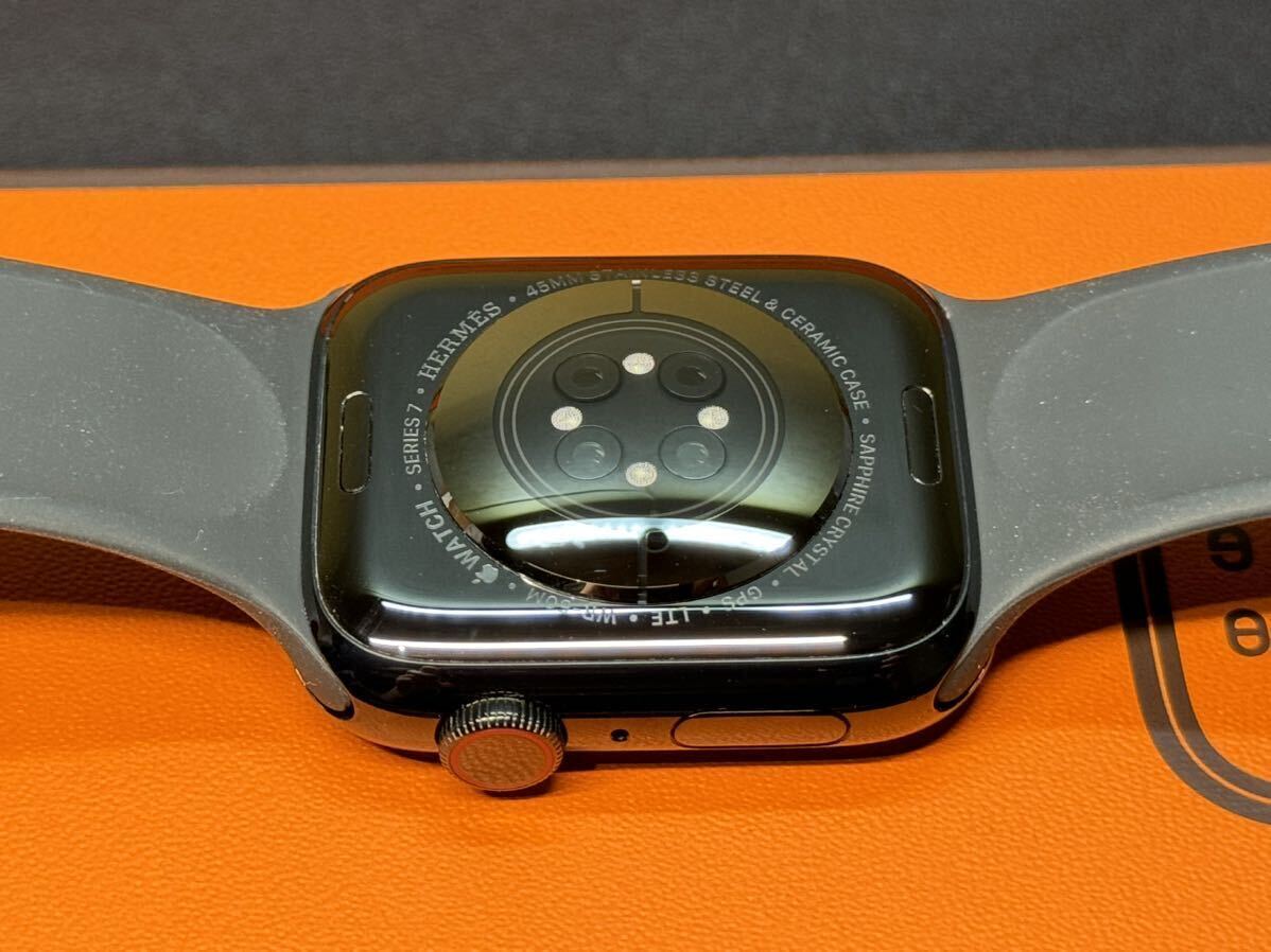 ☆即決 美品 バッテリー100％ Apple Watch series7 HERMES 45mm アップルウォッチ エルメス Cellular 黒 ブラックステンレス シリーズ7 699の画像7