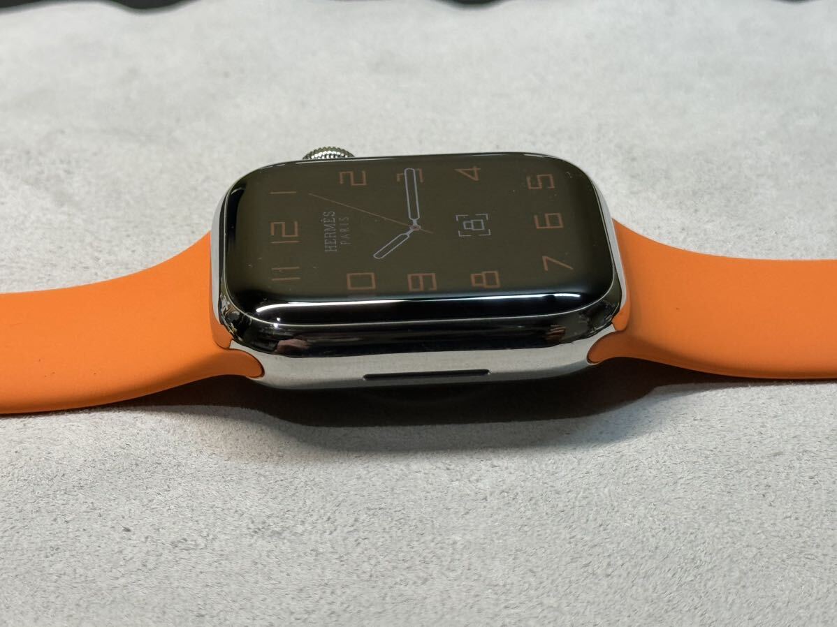 ★即決 美品 100％ エルメス純正バンド Apple Watch series8 HERMES 41mm アップルウォッチ Cellular シルバーステンレス シリーズ8 690の画像6