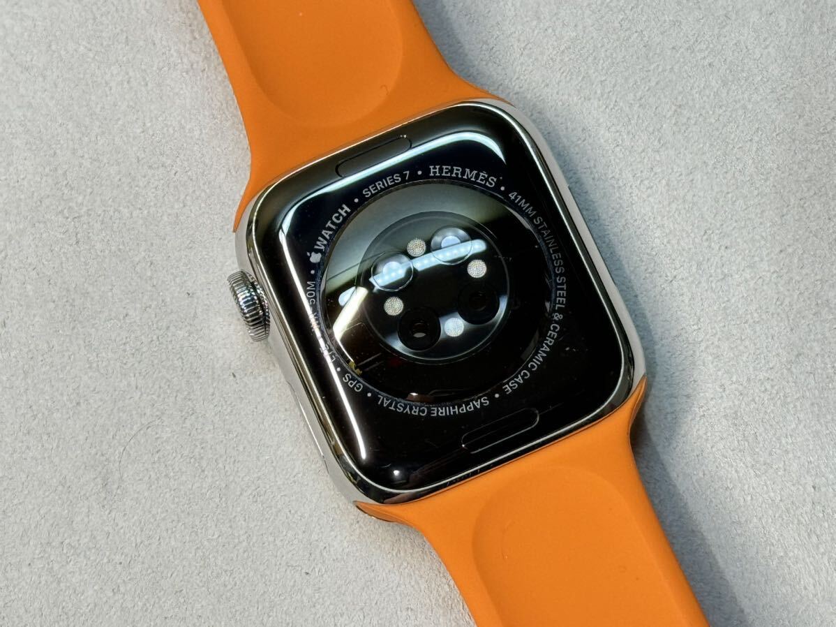 ☆即決 美品 Apple Watch series7 HERMES 41mm アップルウォッチ エルメス GPS+Cellular シルバーステンレス 心電図 シリーズ7 708の画像7
