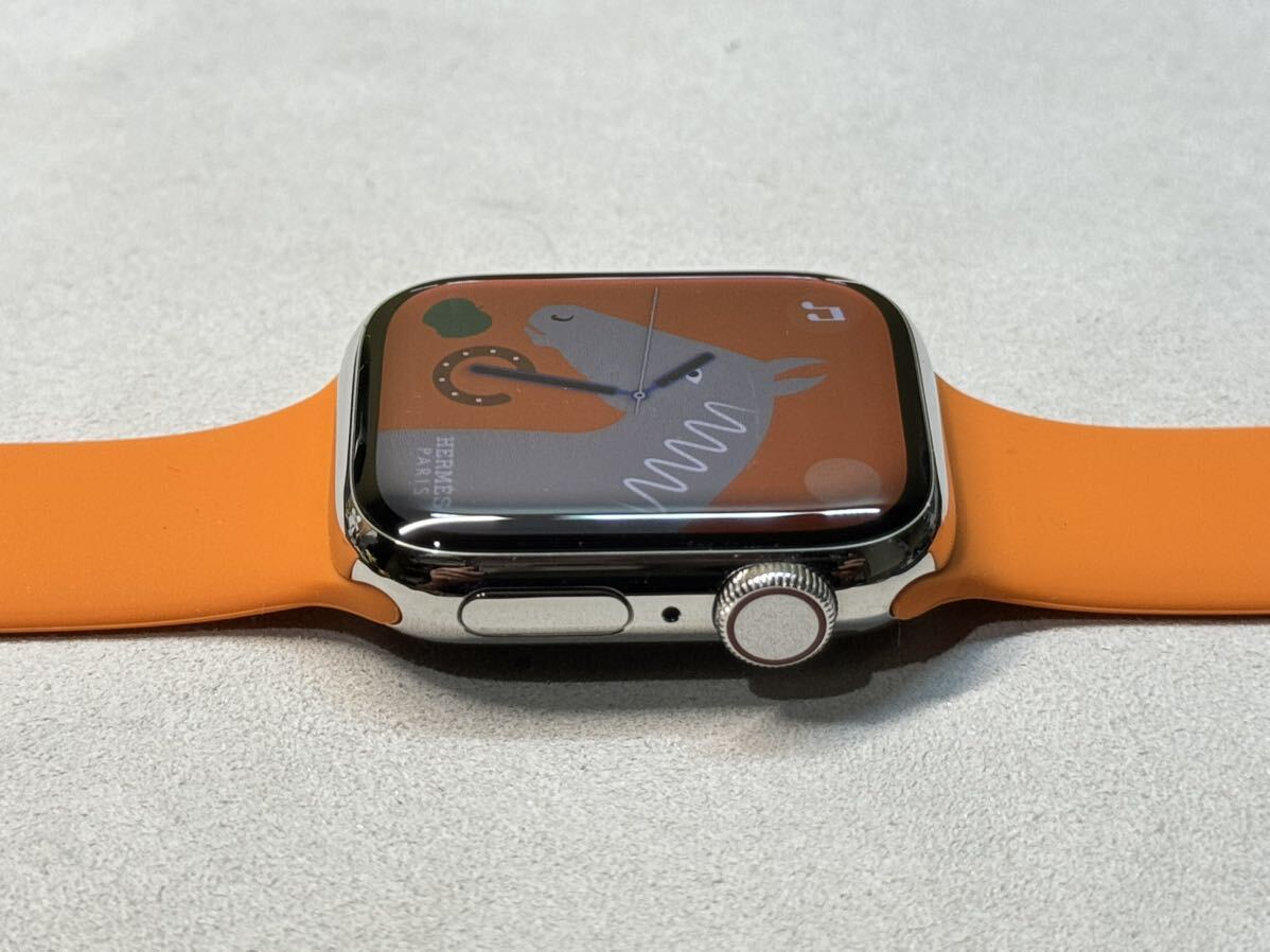 ☆即決 美品 Apple Watch series7 HERMES 41mm アップルウォッチ エルメス GPS+Cellular シルバーステンレス 心電図 シリーズ7 708の画像4