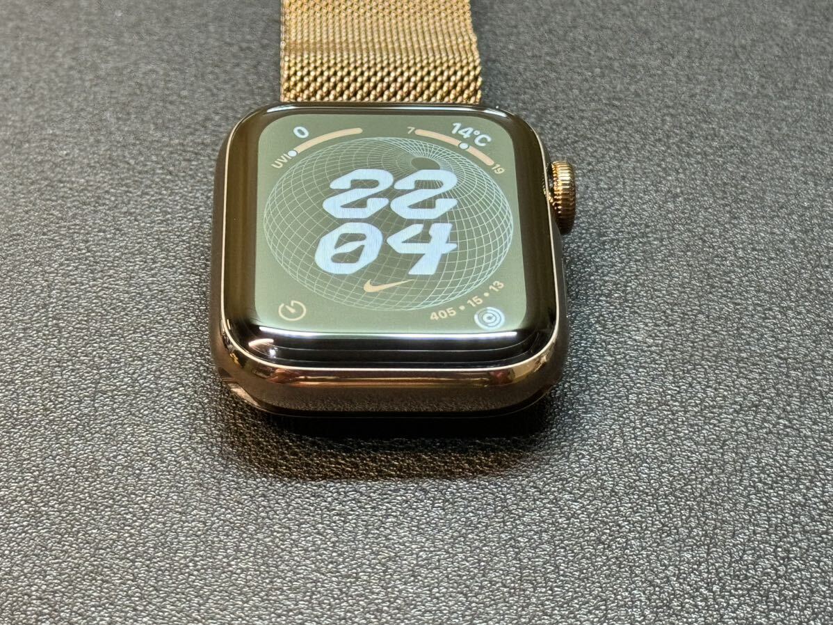 ☆即決 オススメ Apple watch Series5 40mm ゴールドステンレス ミラネーゼループ GPS+Cellularモデル アップルウォッチ シリーズ 719の画像3